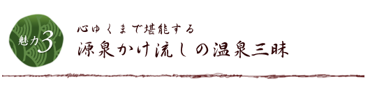 心ゆくまで堪能する 源泉かけ流しの温泉三昧